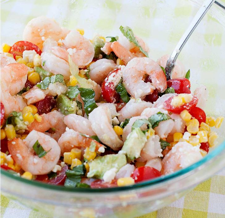 Corn, Tomato, and Avocado Salad with Shrimp: A Fresh and Flavorful Recipe - Indian Best Recipes Compilation
